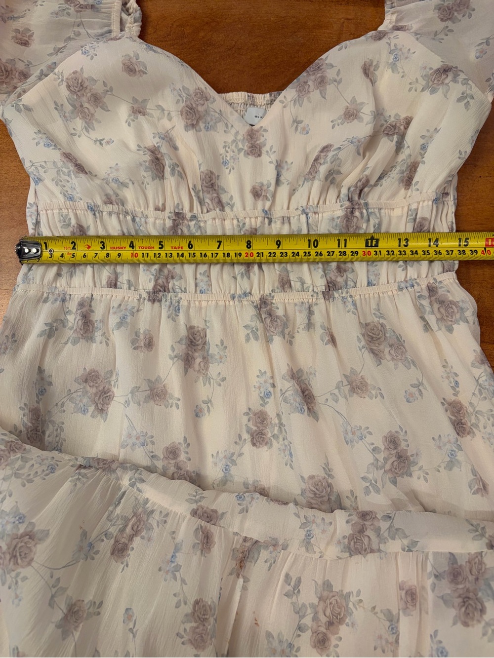 Petal & Pup Talia Cream Floral Maxi Dress with Ruffled Sleeves - Picture 9 of 13